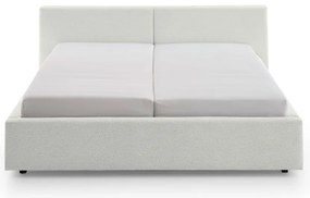 Białe tapicerowane łóżko dwuosobowe bez stelaża 140x200 cm Cube – Meise Möbel