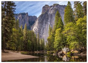 Obraz na szkle - Pod Yosemite Rock (70x50 cm)