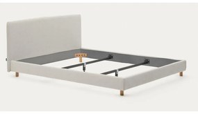 Szare tapicerowane łóżko dwuosobowe bez stelaża 160x200 cm Valma – Kave Home