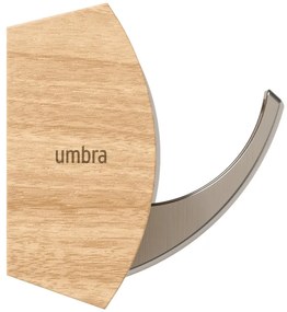 Wieszak ścienny z litego drewna topolowego Flip – Umbra