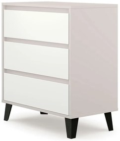 Komoda z 3 szufladami do przechowywania kaszmir + biały P4-K80