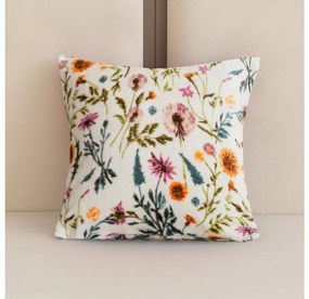 Mikropluszowa poszewka na poduszkę HERBALIS 45x45 cm, kremowy