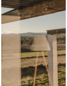 Naturalna lampa stojąca z tekstylnym kloszem (wysokość 149 cm) Benicarlo – Kave Home