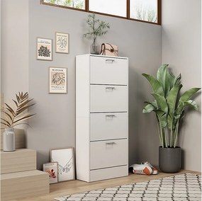 Wózek na buty biały 63x24x150 gregor