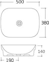 Umywalka nablatowa KW8083