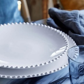 Biały talerz kamionkowy Costa Nova Pearl, ⌀ 28 cm