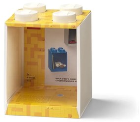 Dziecięca biała półka ścienna LEGO® Brick 4