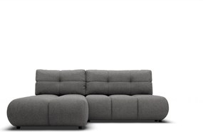 Masseno Narożnik CORSO z funkcją spania i pojemnikiem na pościel Narozniki L, Rozkładana sofa - Szary, NOW OR NEVER 92
