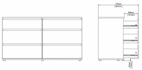 Niska komoda w dekorze dębu 153x84 cm Nova – Tvilum