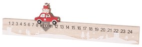 Drewniany kalendarz adwentowy Samochód, 40 cm