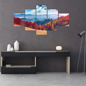 Obraz kolorowego jesiennego krajobrazu (125x70 cm)