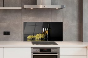 Panel szklany do Kuchni Wino w Otoczeniu Owoców