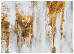 Obraz - Abstrakcja ze zotym (70x50 cm)