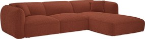 Kanapa narożna prawostronna z terakotową tapicerką - CAMILIO marki Maison Céphy