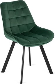 Zielone eleganckie welurowe krzesło H9-G60