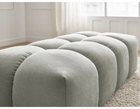 Jasnoszary podnóżek z materiału bouclé Everest – Bobochic Paris