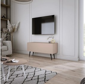 Szafka RTV: Karmelowy Brąz, 100 x 52 x 32 cm, nogi czarne