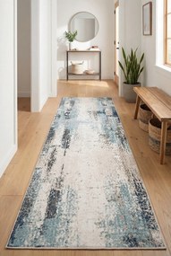 Nowoczesny beżowo-szary przecierany chodnik dywanowy T5-N71