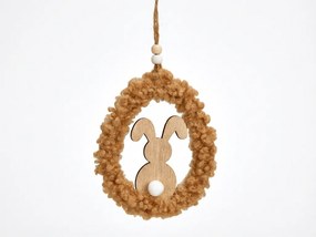 Wiszące drewniane jajko BUNNYA - różne kolory Kolor: Brązowy