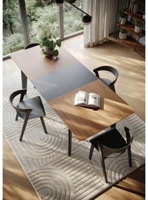 Rozkładany stół z blatem w dekorze orzecha 100x180 cm Shadow – TemaHome