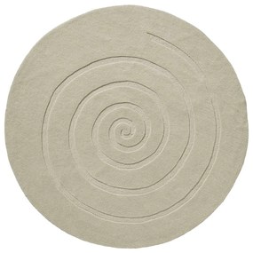 Kremowy wełniany dywan Think Rugs Spiral, ⌀ 140 cm