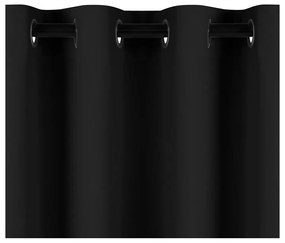 Czarna zasłona zaciemniająca 140x245 cm Eyelets – Restilo