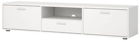 Biała szafka pod TV 177x38 cm Media – Tvilum
