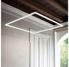 Ideal Lux - Żyrandol LED na lince ORACLE SLIM LED/44W/230V 3000K 70x70 cm biały