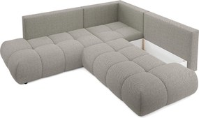Masseno Narożnik DUCA z funkcją spania i pojemnikiem na pościel Narozniki L, Rozkładana sofa - Szary, CURIO 83