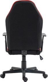 Fotel gamingowy z tkaniny Retina, kolor czarno-czerwony