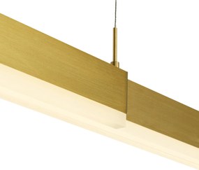 Regulowana lampa wisząca złota z LED - Lamba