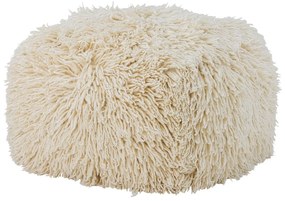 Kremowy wełniany puf Lomba – Bloomingville