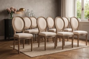 Zestaw 6 stołowych tapicerowanych krzeseł - Lidia 5X