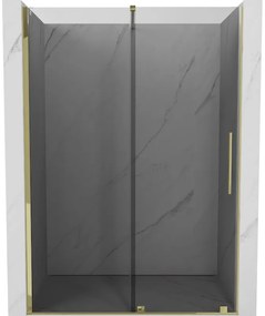 Mexen Velar drzwi prysznicowe rozsuwane 160 cm, grafit, złote - 871-160-000-41-50