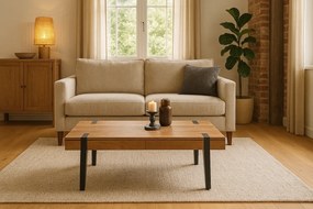 Ława z szufladami miodowy orzech N0-L01