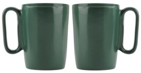 Ciemnozielone kamionkowe kubki zestaw 2 szt. 250 ml Fuori – Vialli Design