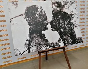 Obraz miłości w wersji czarno-białej