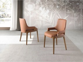 Brązowe krzesło ze sztucznej skóry 4136 ANGEL CERDA