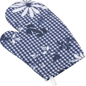 Bellatex Rękawica kuchenna DITA Niebieska kratka, 18 x 28 cm