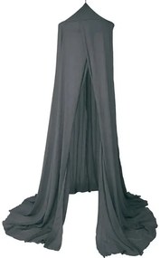 Ciemnoszary baldachim do łóżeczka chłopca M7-S15