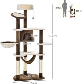PawHut drapak dla kota, drapak, do ostrzenia pazurów, drzewko  dla kota, drzewko do wpinania, deska do ostrzenia pazurów, drzewko do zabawy dla kotów