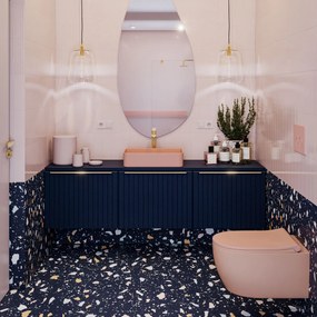 Zestaw LERA stelaż podtynkowy WC z miską wiszącą LERA i przyciskiem w kolorze Pink