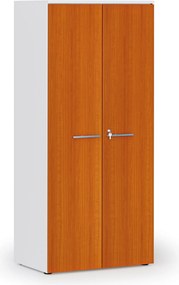 Szafa biurowa z drzwiami PRIMO WHITE, 800 x 500 x 1781 mm, biały/czereśnia