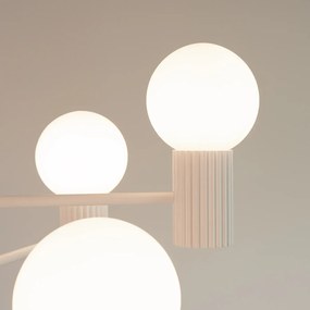 Żyrandol HALO 6 biały ryflowany SOLLUX  LIGHTING