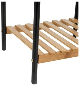 Czarno-naturalny bambusowy regał 30x75 cm – Casa Selección
