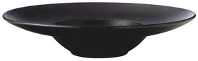 Czarny głęboki ceramiczny talerz ø 28 cm Caviar – Maxwell &amp; Williams