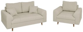 Beżowa sztruksowa sofa 150 cm Ariella – Ropez