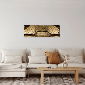 Obraz Luwr (z zegarem) (90x30 cm)
