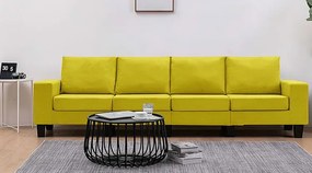 Ponadczasowa 4-osobowa żółta sofa - Lurra 4Q