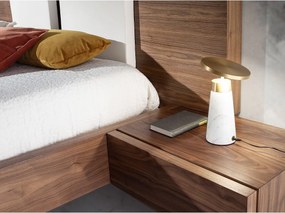 Lampa stołowa z białego marmuru i złotej stali 8034 ANGEL CERDA